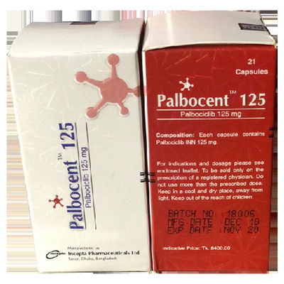 شراء Incepta、Beacon、DIL、Tlph、Everest、Pfizer Palbociclib PD-0332991 بالبوسنت 125mg*21 أقراص سرطان الثدي online manufacture