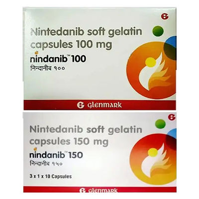 150mg نينتيندانيب ندانب 30 كبسولات أدوية لسرطان الرئة الخلايا الصغيرة