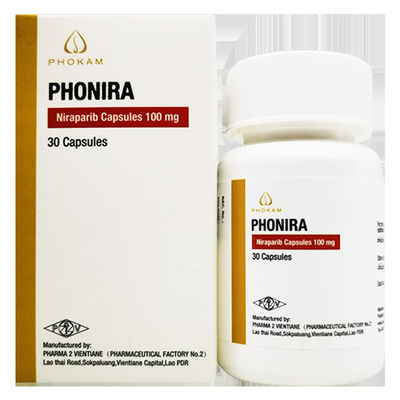 Tlph、Beacon、Everest、PHARMA 2 VIENTIANE نيرابريب ZL-2306 PHONIRA 100mg*30 أقراص سرطان المبيض، سرطان قناة فالوب، سرطان الغشاء الخارجي