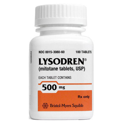Tlph、BMS  Mitotane Lysodren   500mg*100 أقراص سرطان قشر الكظر للمرحلة 1 و 2 و 3 من السرطان